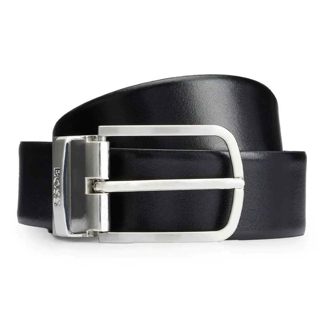 Hugo Boss Ремни из коровьей кожи Мужской Черный Ширина 3,5 см