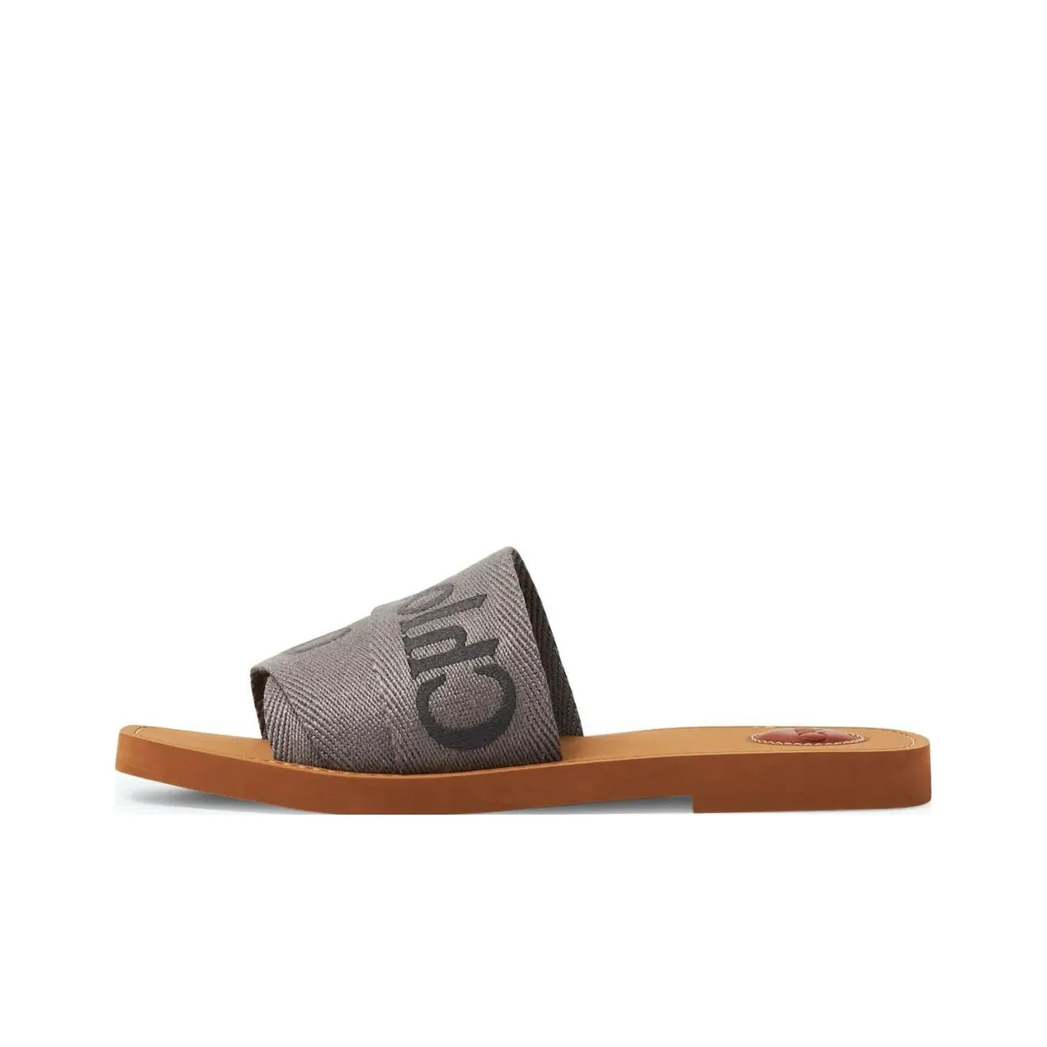 Chloe Woody Slide Slippers Women's Brown Black