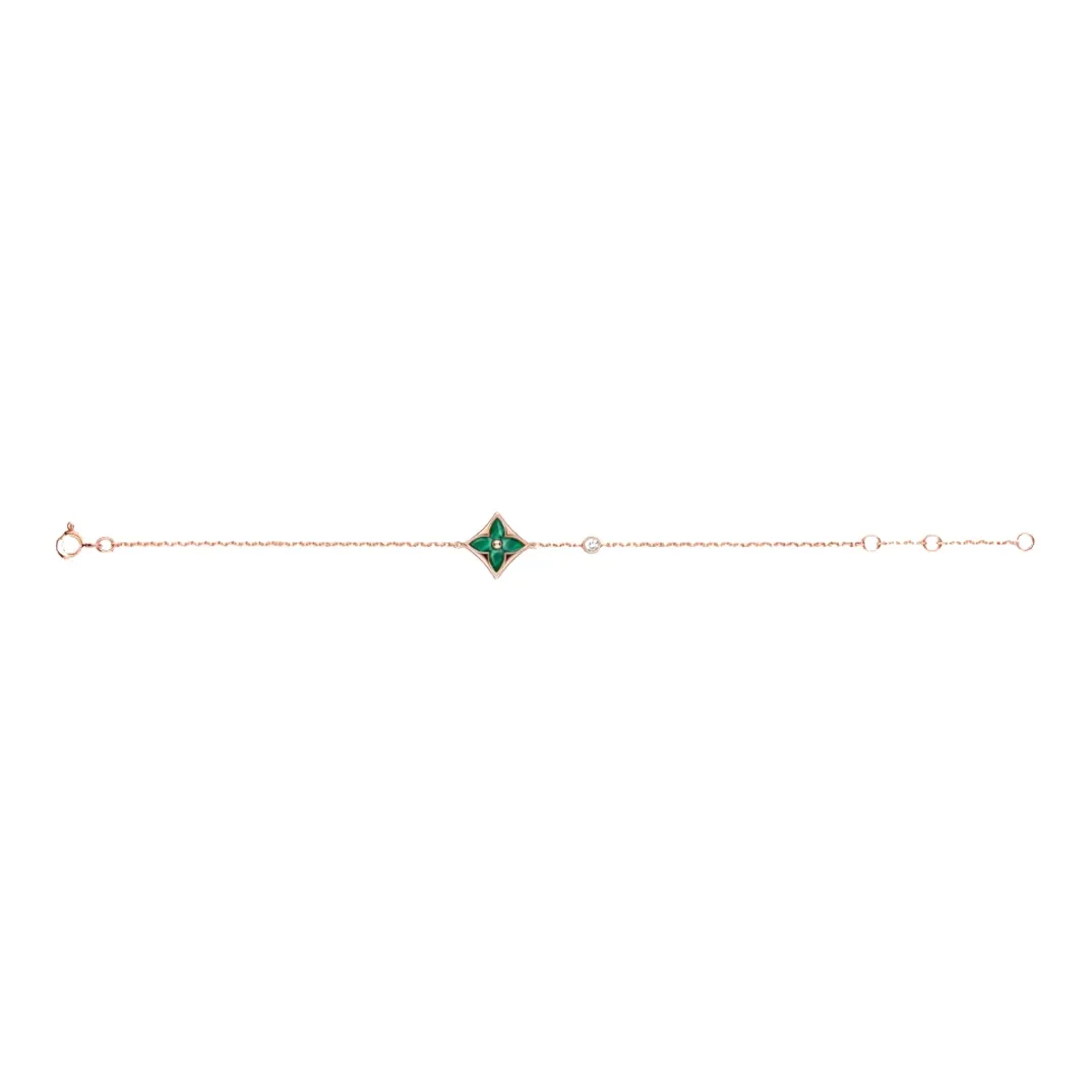 LOUIS VUITTON Color Blossom Bb Star Bracelet Pink Gold Malachite And Diamond