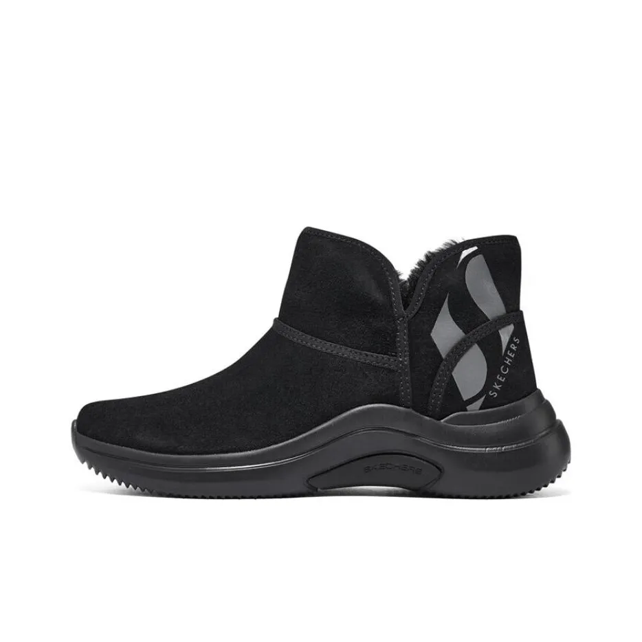 Skechers Короткие Сноубутсы Женские Черные