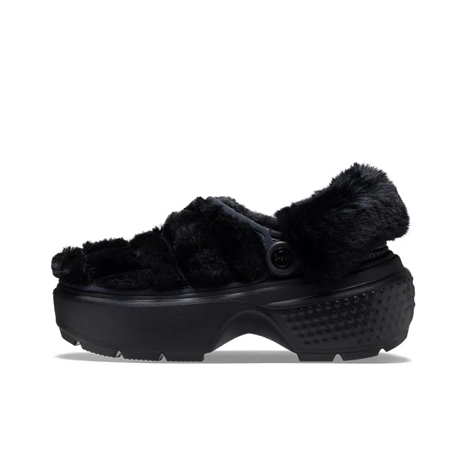 Crocs Stomp Quilted Clogs 'Black' Women's