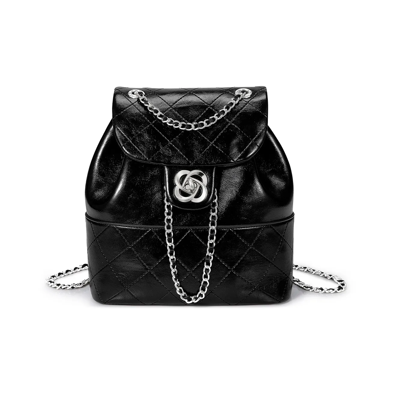 JUST STAR Artificial Leather Carry Backpack Medium Women's Black