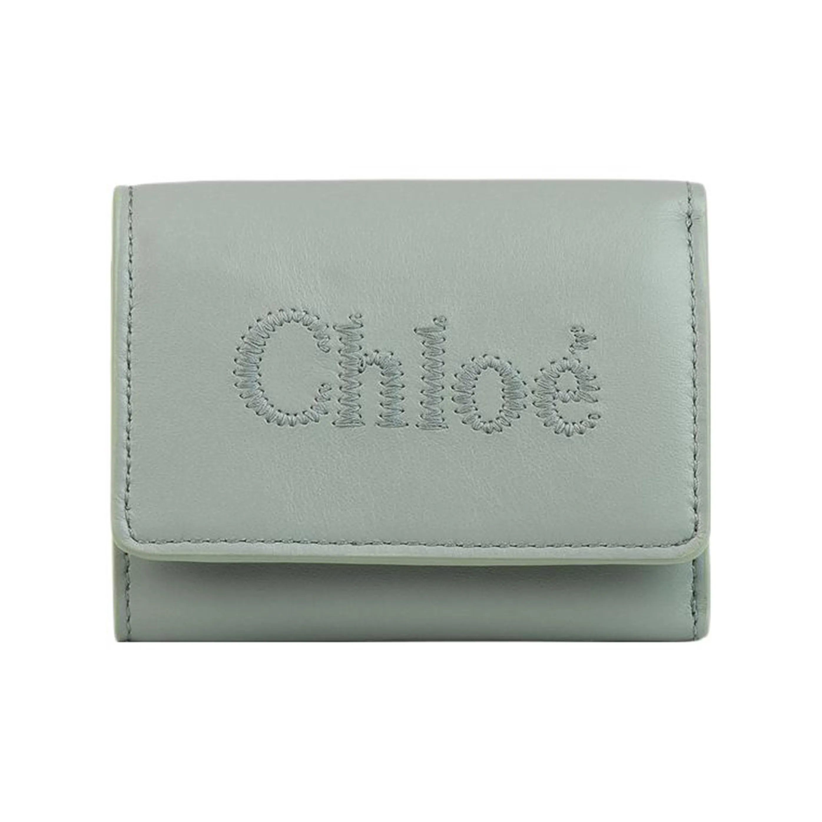 Chloe Bright Calfskin Wallet Mini Women's Green