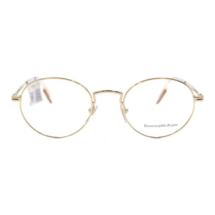 Zegna Alloy Round Eyeglass Frames Men's