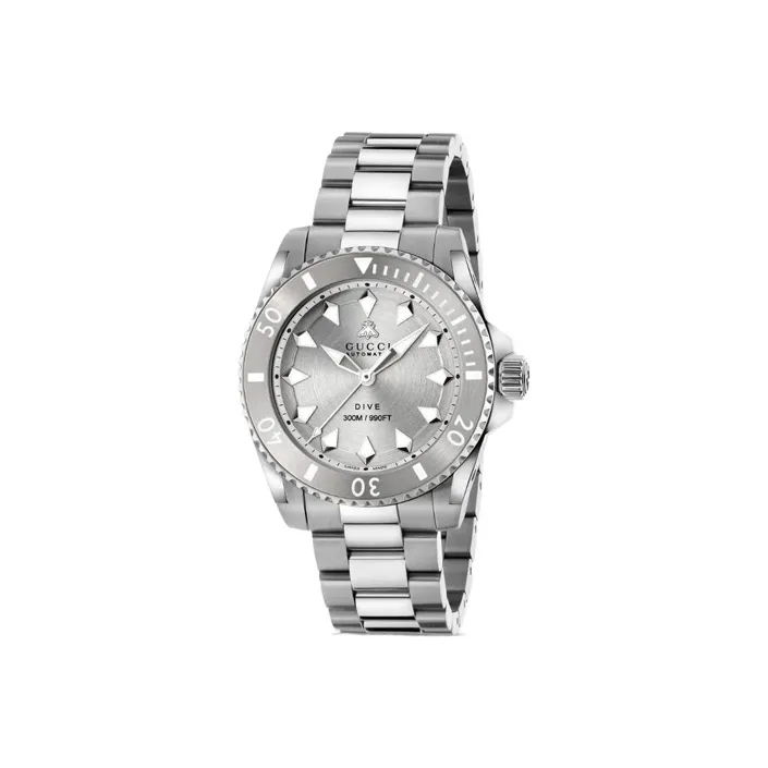 GUCCI Wrist Watch Automatic Mechanical Movement Stainless Steel Watchband 40mm Silver Dial Unisex