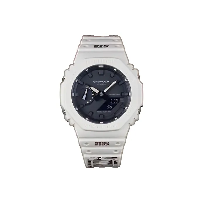 CASIO Кварцевый механизм Смольный ремешок Часы унисекс Черный циферблат