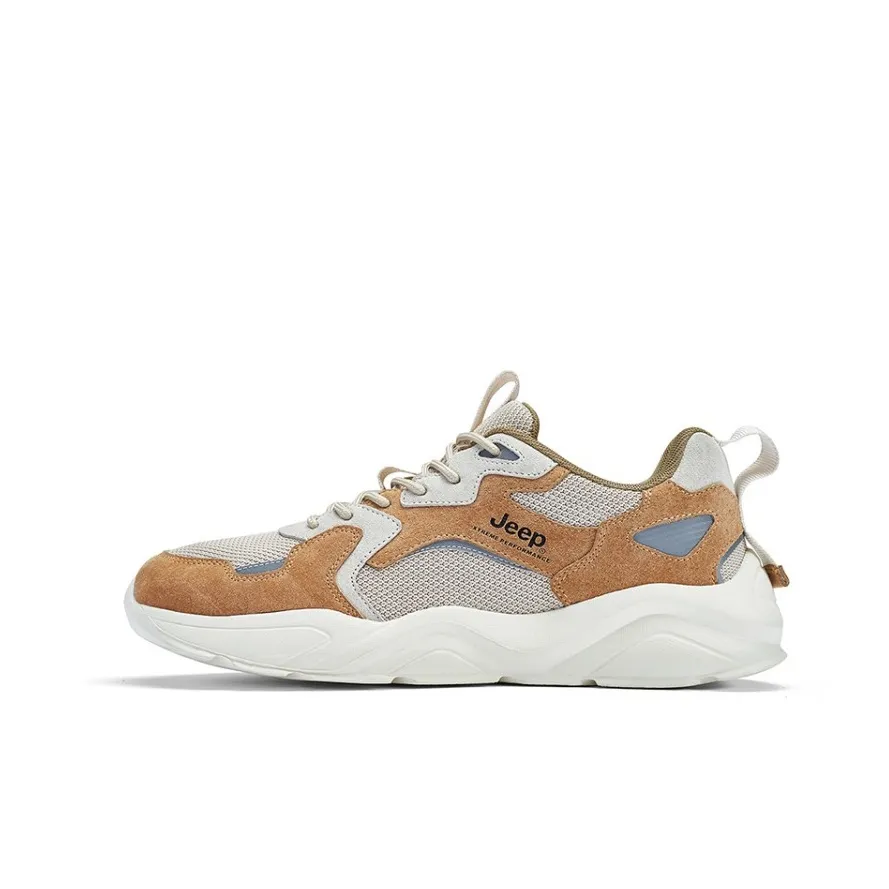 Jeep Low Top Athletic Shoes Men's Beige