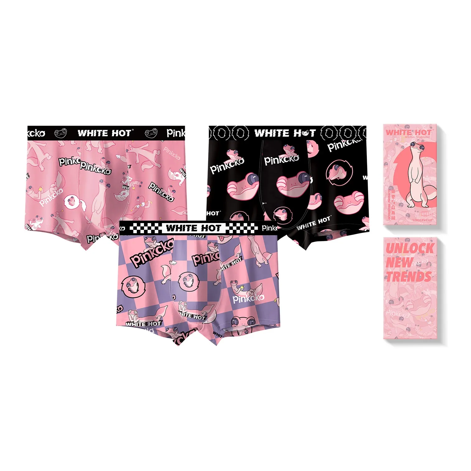 Белая жара Нижнее белье Мужской Набор в подарочной коробке Розовый