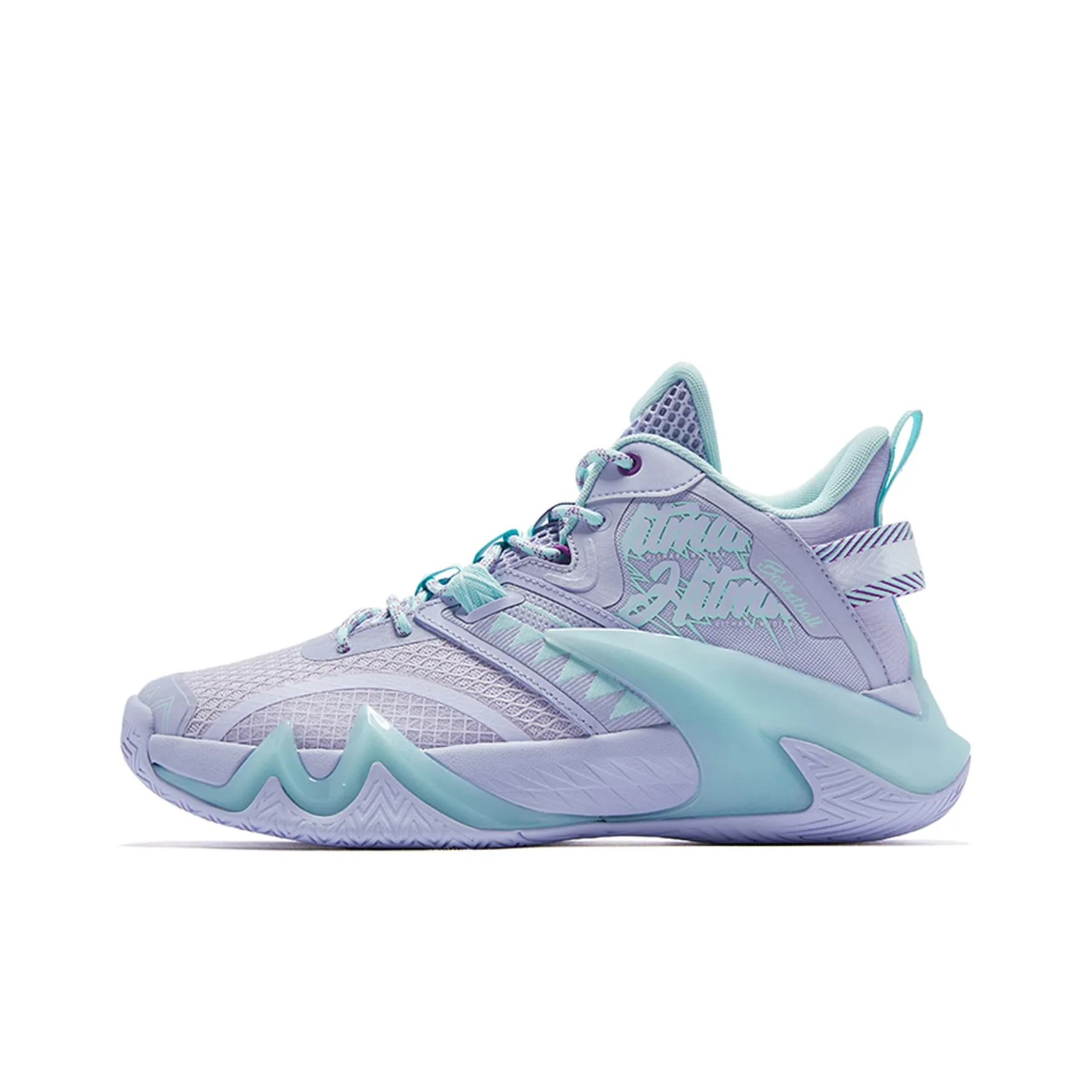 QIAODAN UH huh MID Топ Баскетбольные кроссовки Мужской Парово-фиолетовый