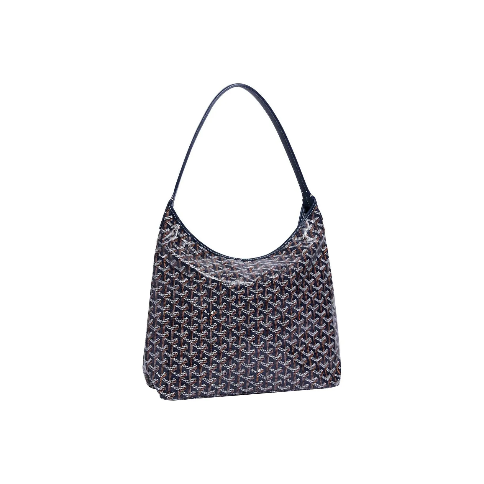 GOYARD Bohème Hobo Canvas With Leather Shoulder Bag Combo Bag Shoulder Bags Women's Marine Blue