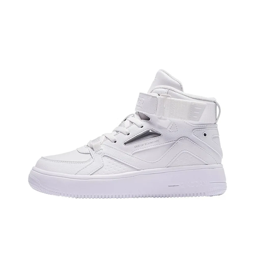 QIAODAN противоскользящие высокие кроссовки для скейтбординга WOMEN'S JORDAN белые