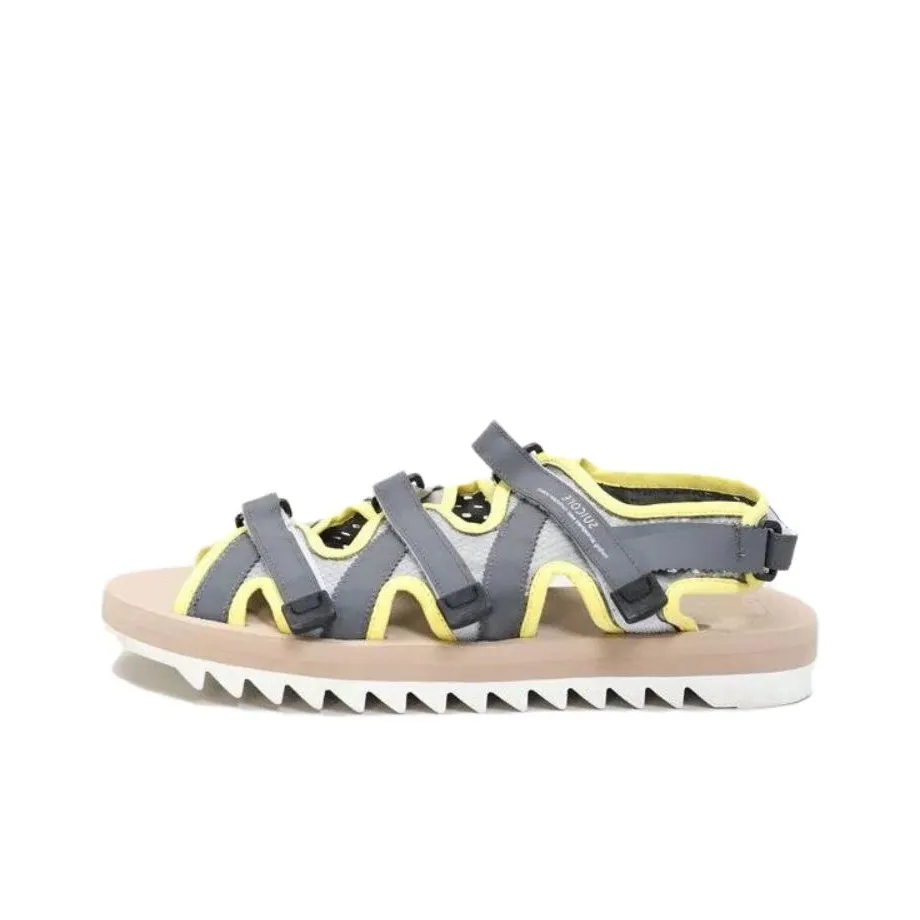 Suicoke Пляжные сандалии Мужские Серый Желтый