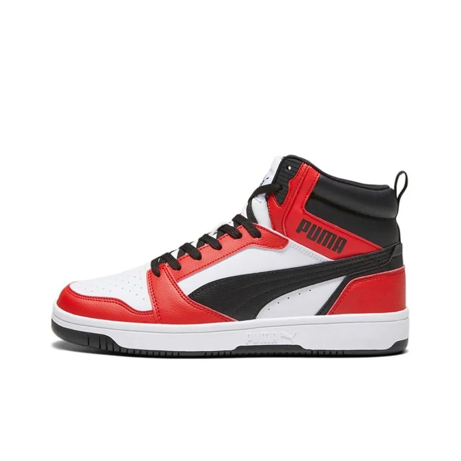 PUMA Rebound v6 MID Топ Скейтборд Кроссовки Унисекс Красный