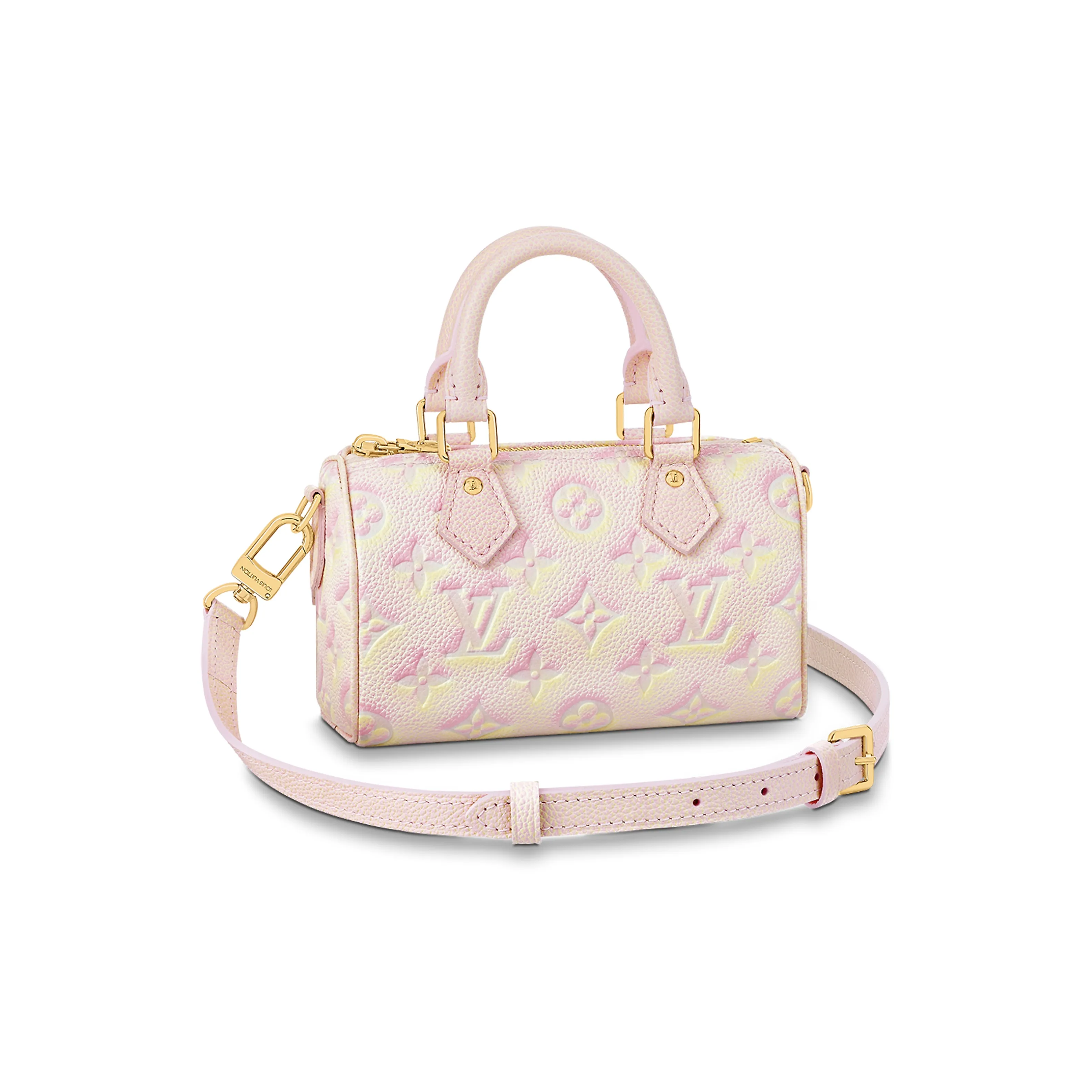 LOUIS VUITTON Speedy Embossed Cow Leather Pillow Bag, Shoulder Bag, Crossbody Bag, Handbag Extra Mini Women's Pink