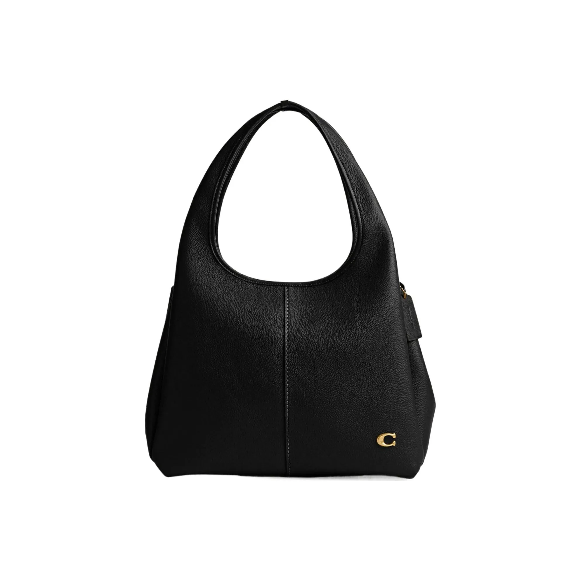 COACH Lana Polished Pebble Leather Handbag, Shoulder Bag Women's Black