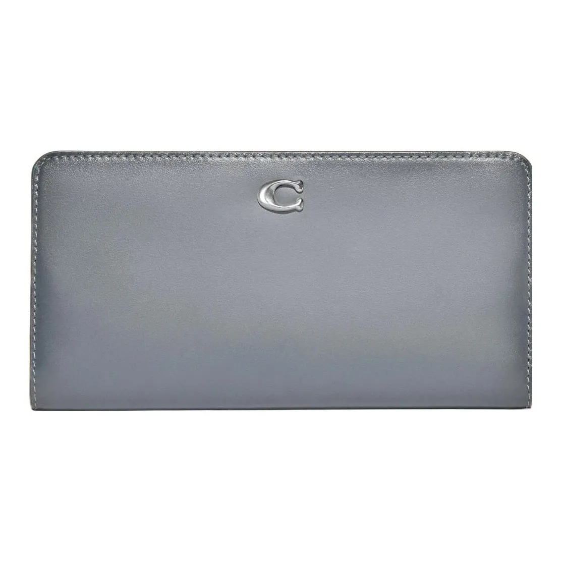 COACH Skinny Wallet Телячья кожа Мелочь Кошелек Клатч Кошелек Обычный Женские Серый