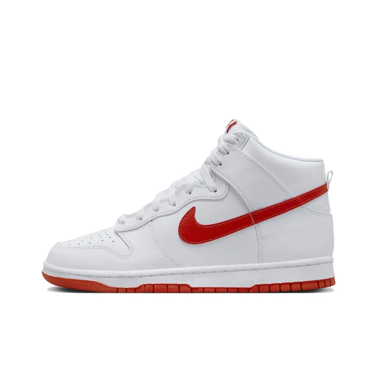 nike for Dunk High White Picante Red