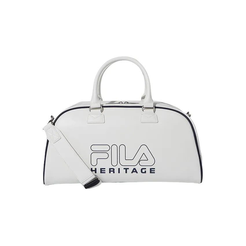 FILA Nylon Shoulder Bag, Crossbody Bag, Handbag, Gym Bag Unisex White