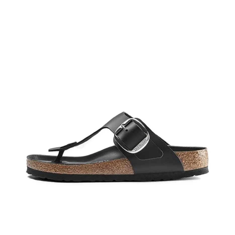 Birkenstock Gizeh Flip Flops Women's Black Narrow Fit