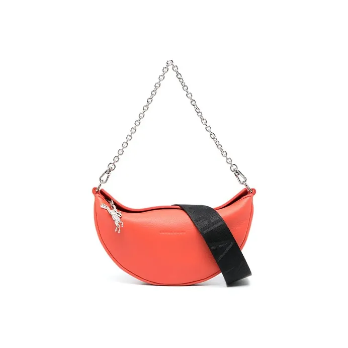LONGCHAMP Smile Телячья кожа Седло Сумка Сумка через плечо Маленькая Женская Апельсин