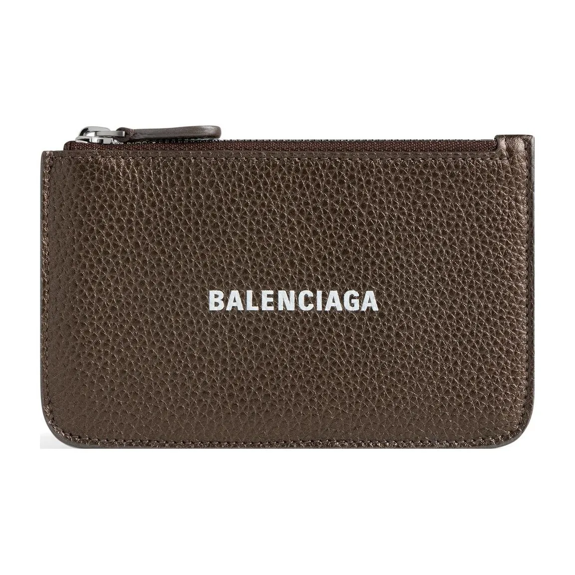 Balenciaga Grain Calfskin Wallet, Card Holder Women's Brown
