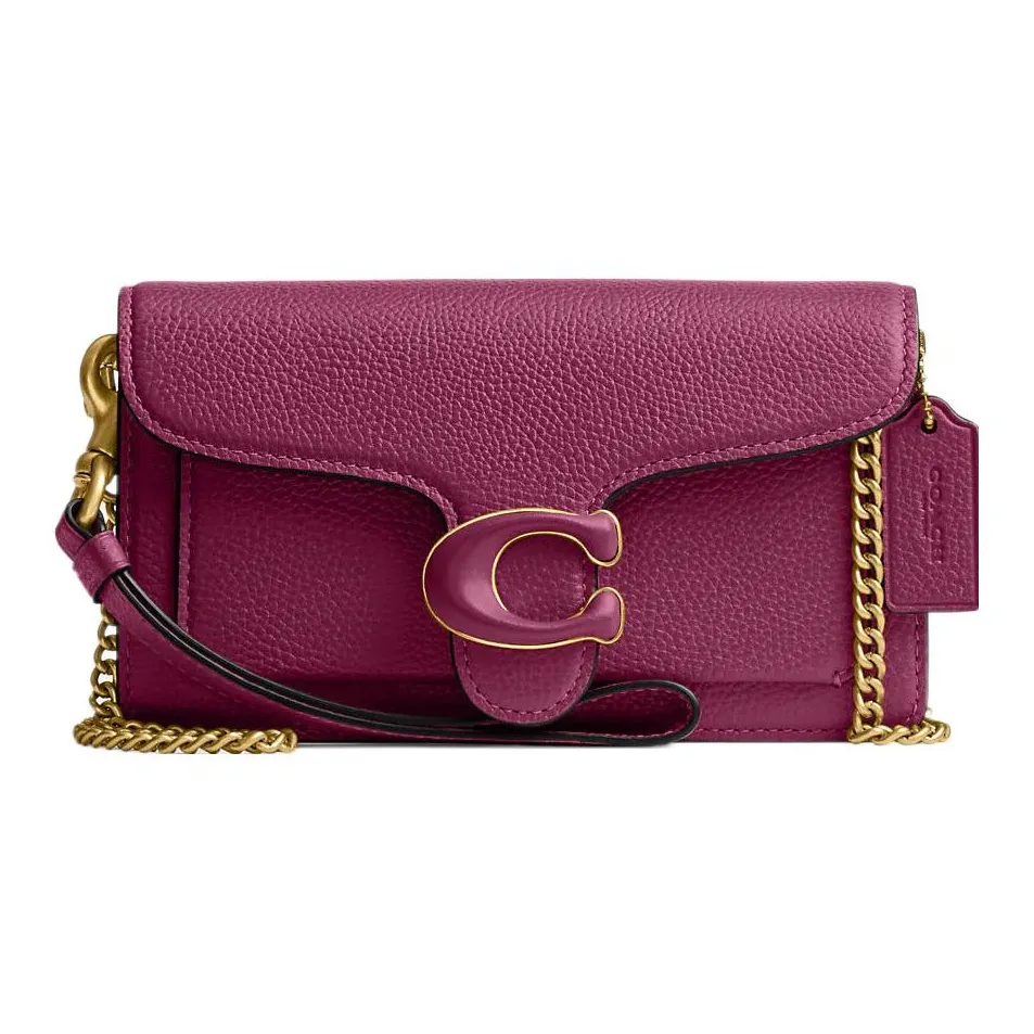 COACH Tabby Коровья кожа Запястье Сумка Сумка через плечо Маленькая Женская Темно-сливовый