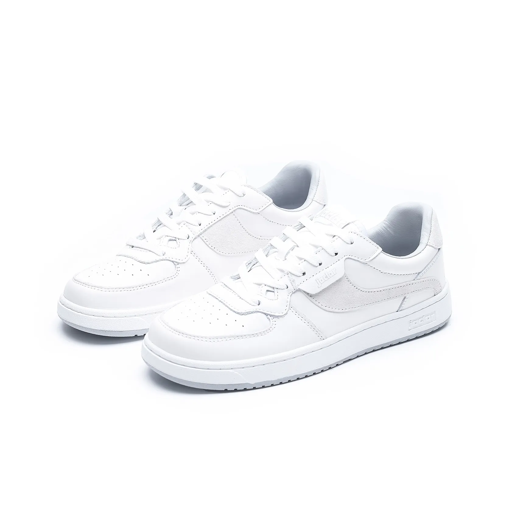 JACLAR White Sneakers Low Top Skateboard Shoes Unisex White Gray