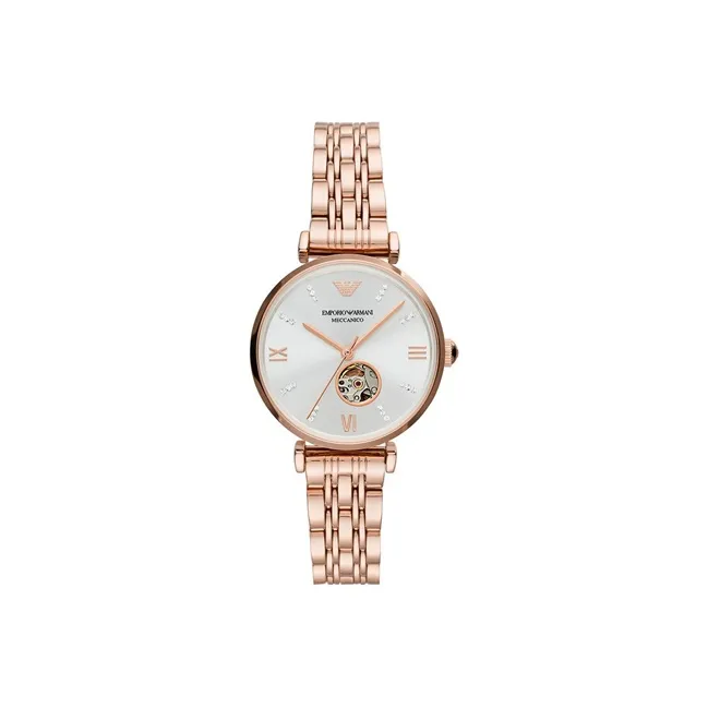 EMPORIO ARMANI Wrist Watch Mechanical Movement Steel Strap Silver Dial Women's Watch