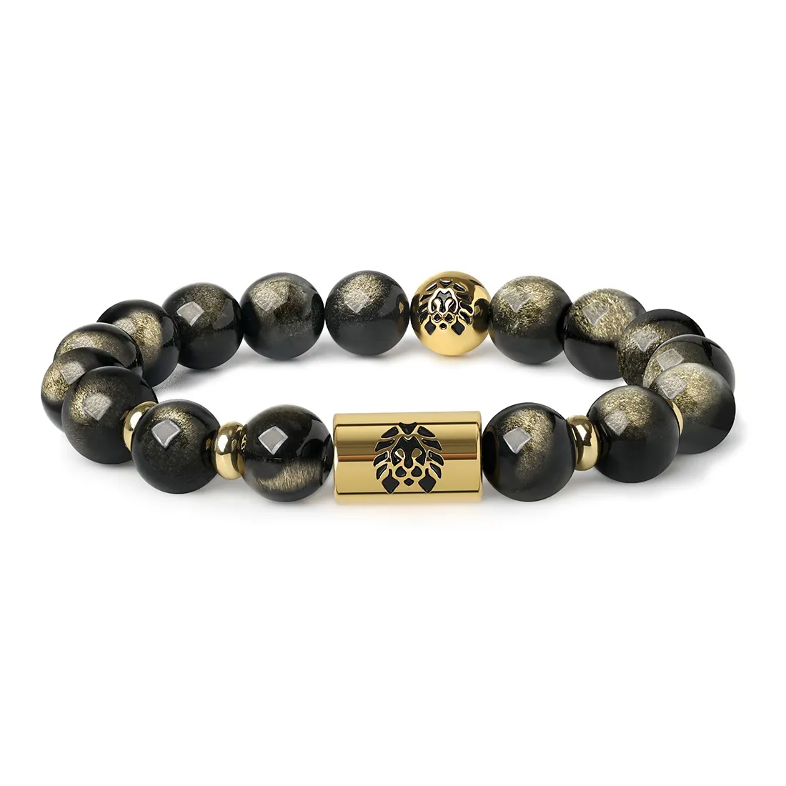Rastaclat Золотой SHEEN Обсидиан Новый китайский стиль Маленький Лев Браслет с бусинами Унисекс