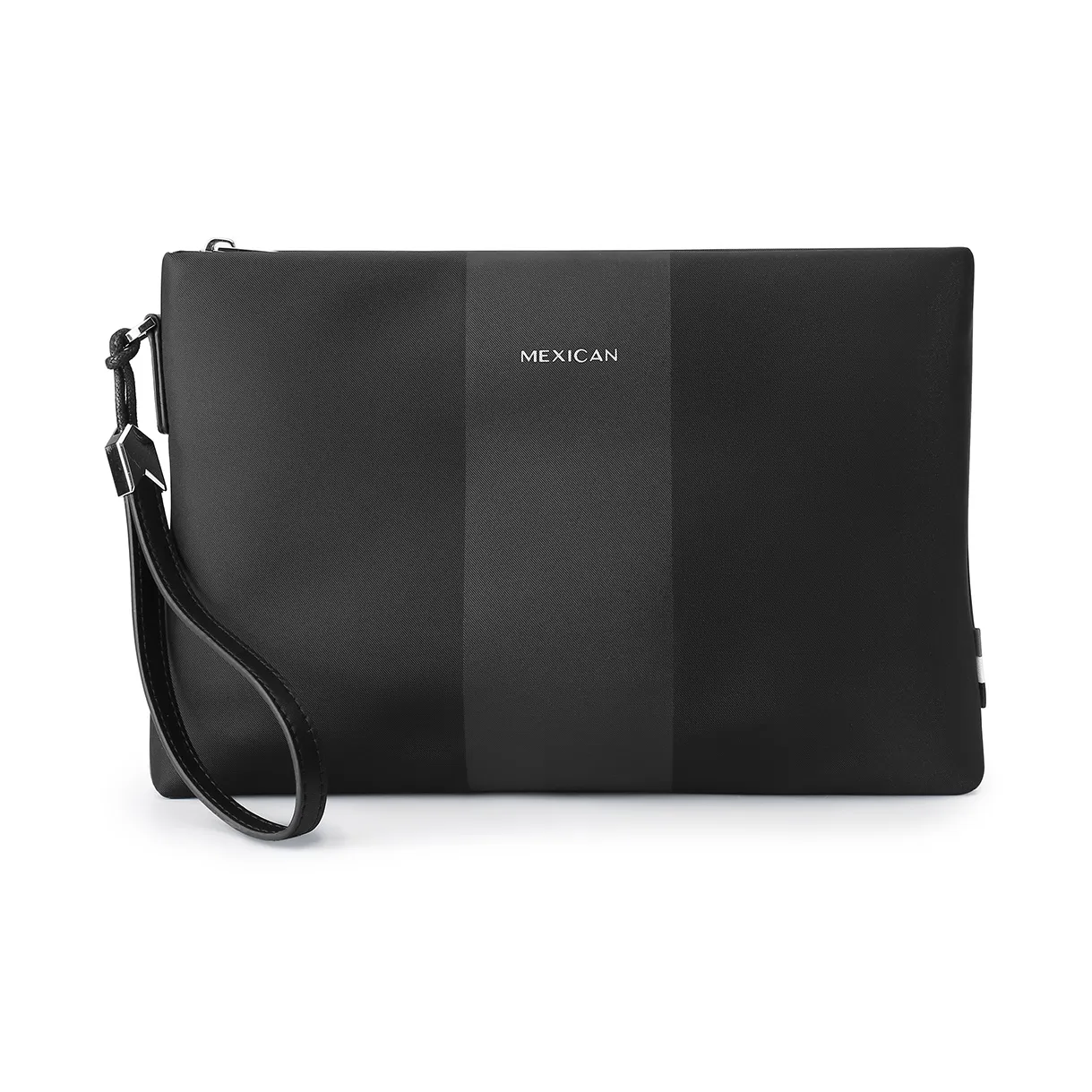MEXICAN Canvas Bag Clutch Envelope Card Holder, Integrated Clutch Wallet Men's Pure Black