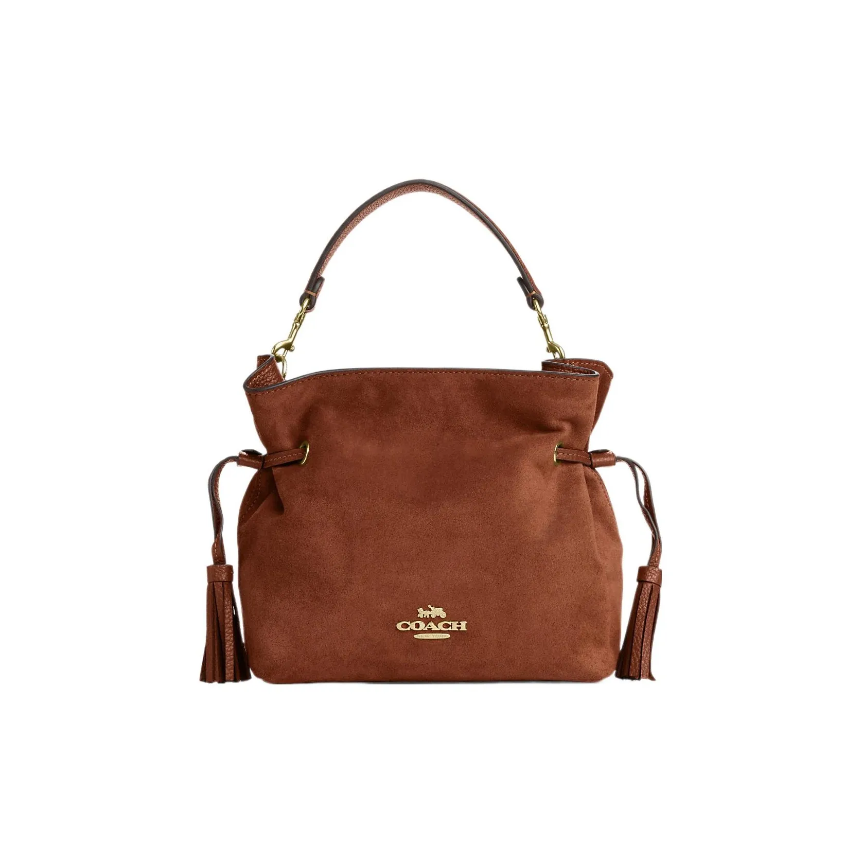 COACH Кожа Тоут Сумка Сумка для покупок Сумка Сумка через плечо Средняя Женская Коричневая