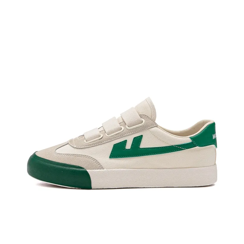 Warrior Slip-resistant Abrasion-resistant Lightweight Low-Top Canvas Shoes Unisex Beige Green Warrior Противоскользящие Устойчивые к износу Легкие Низкие Кеды Унисекс Бежево-зеленый