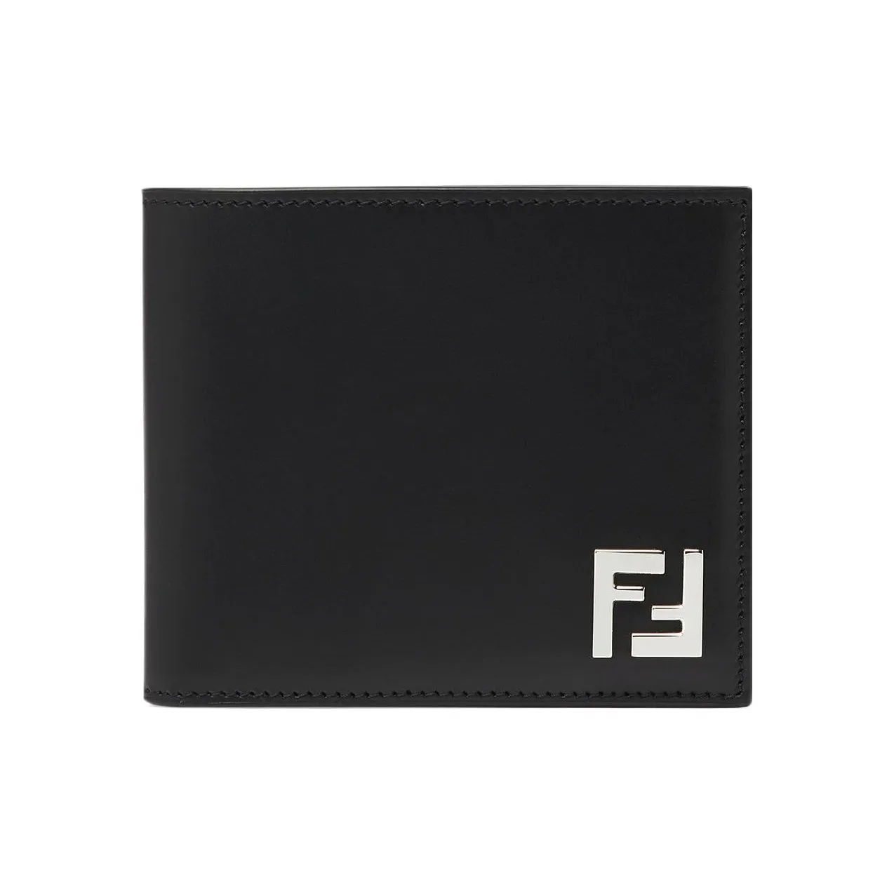FENDI Calfskin Wallet Men's Black