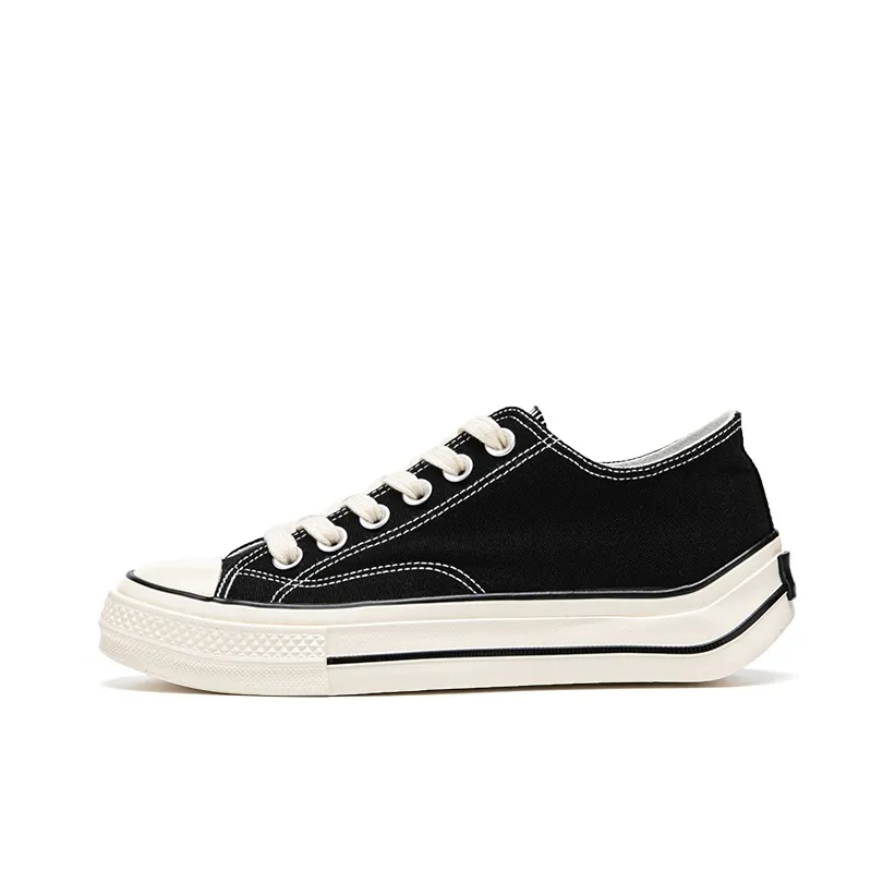 Warrior Slip Resistant, Abrasion Resistant, Lightweight, Height Increasing Low Top Canvas Shoes Unisex Black