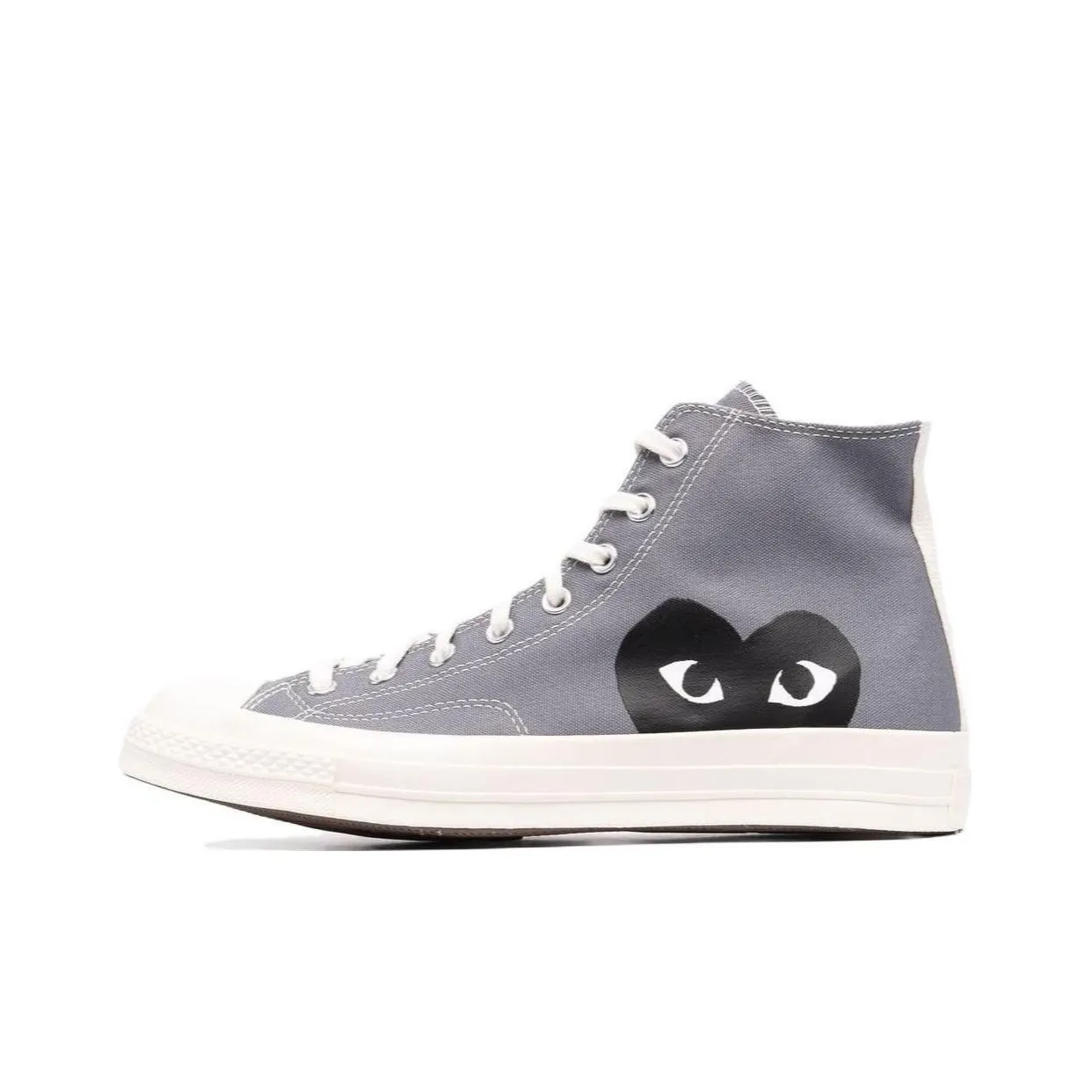 CDG High Top Skateboard Shoes Unisex Gray