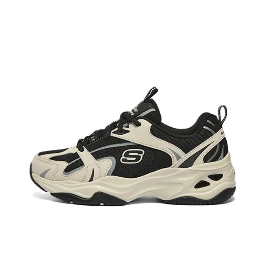 Skechers Амортизация Водонепроницаемый Низкий Топ Повседневные Беговые кроссовки Женские Черный Белый