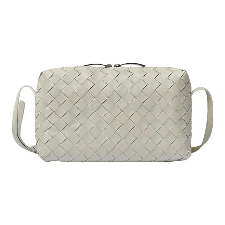 Bottega Veneta Leather Crossbody Bag, Shoulder Bag Women's White