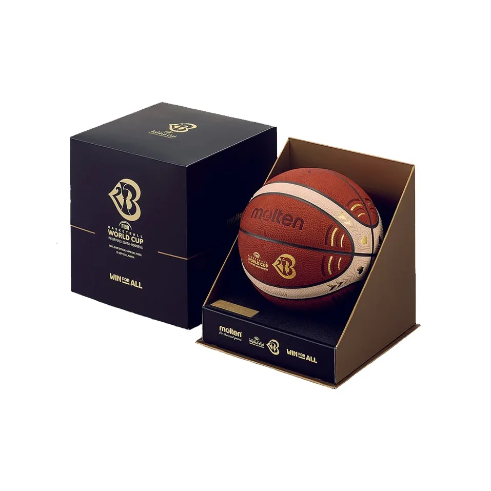 Molten Cow Leather Basketball Red Brown White Size 7 Training