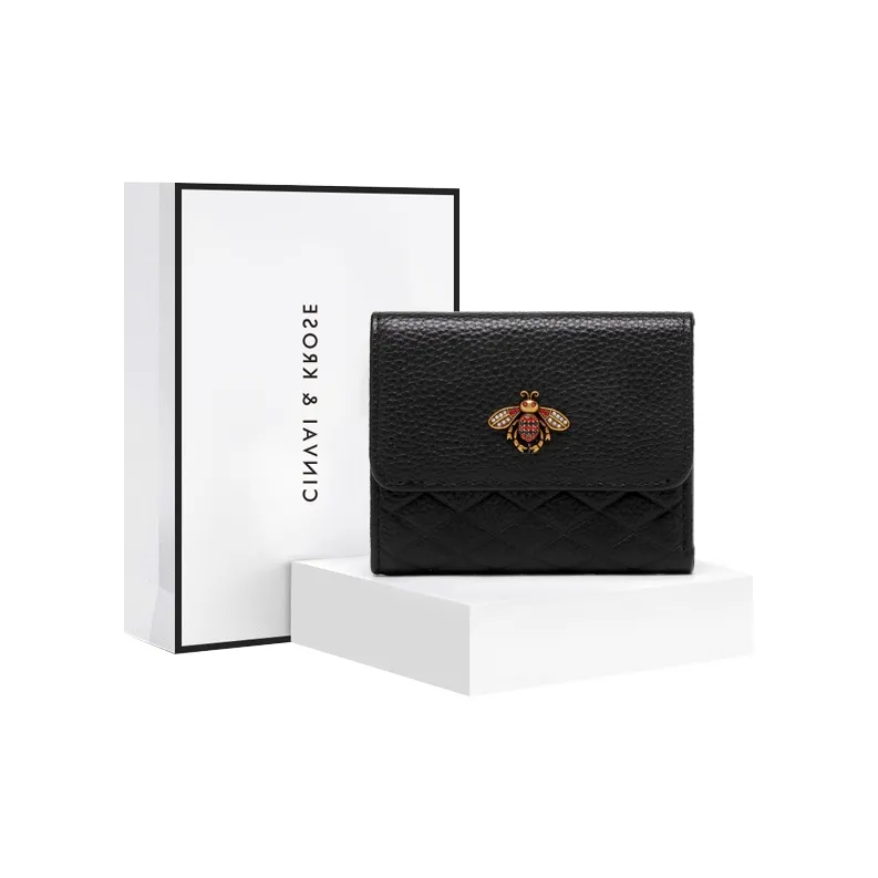 Simvay Clos Сумка для монет из коровьей кожи сумка ID клатч держатель для карт обычный женский с узором "Ромб" черный