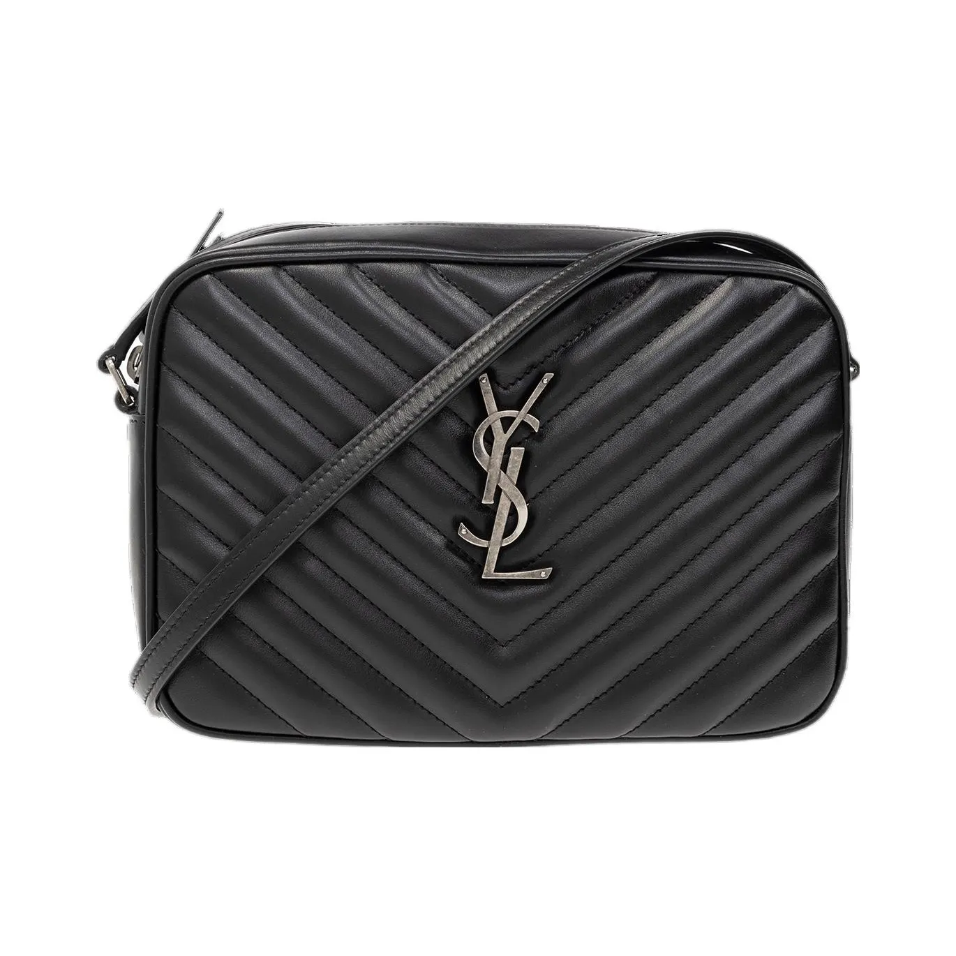 SAINT LAURENT LOU Calfskin Camera Bags Crossbody Bag Shoulder Bag Regular Women's Black