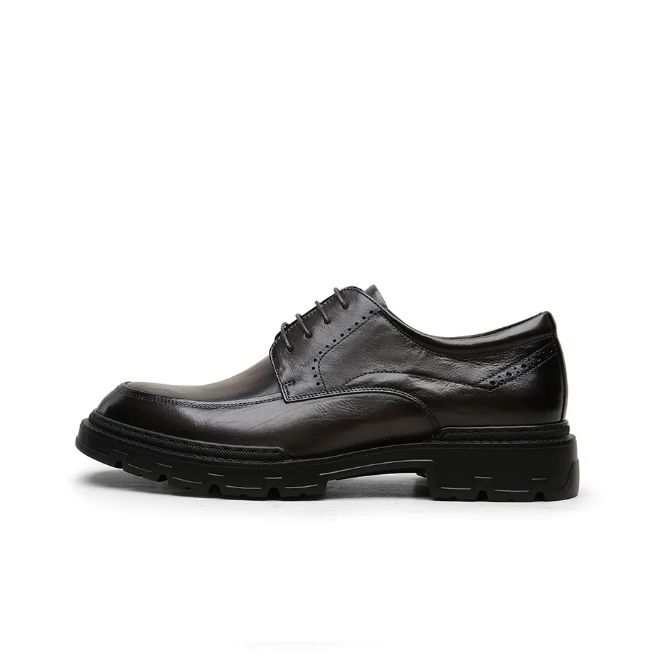 GOLDLION Dress Shoes Men Low Top Brown/Black
