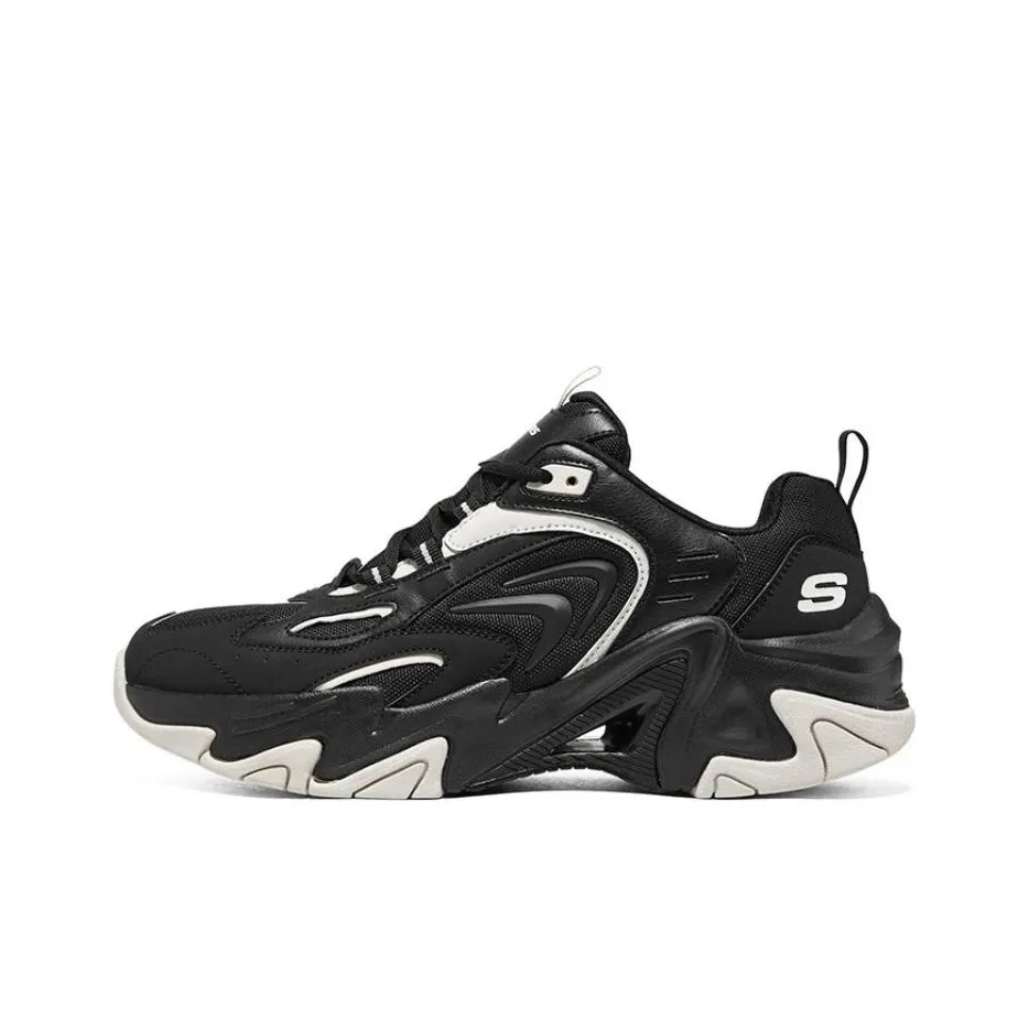 Skechers Stamina V3 Меха 3 Low Топ Толстая подошва Кроссовки Мужские Черные