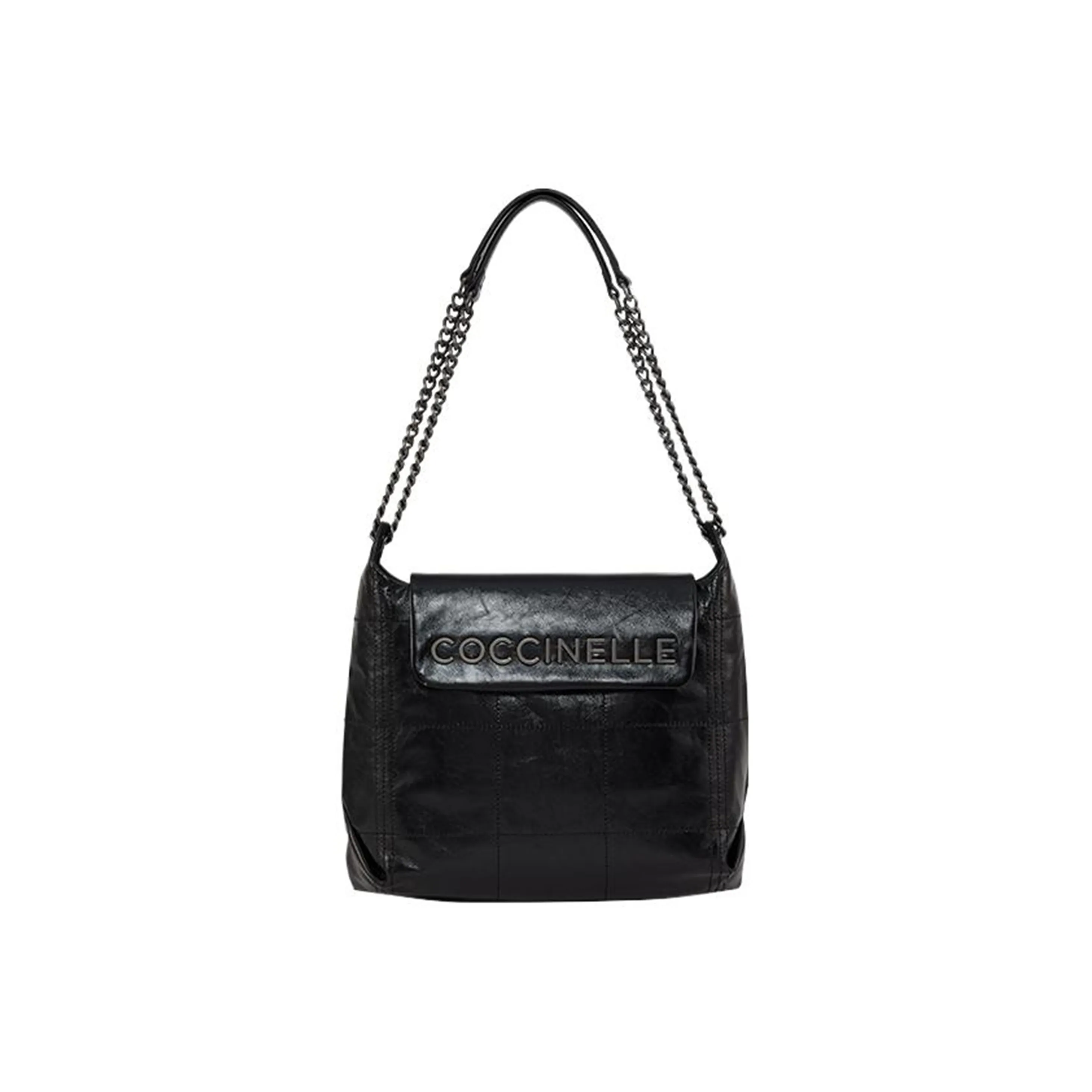COCCINELLE Сумка через плечо из коровьей кожи большая женская черная