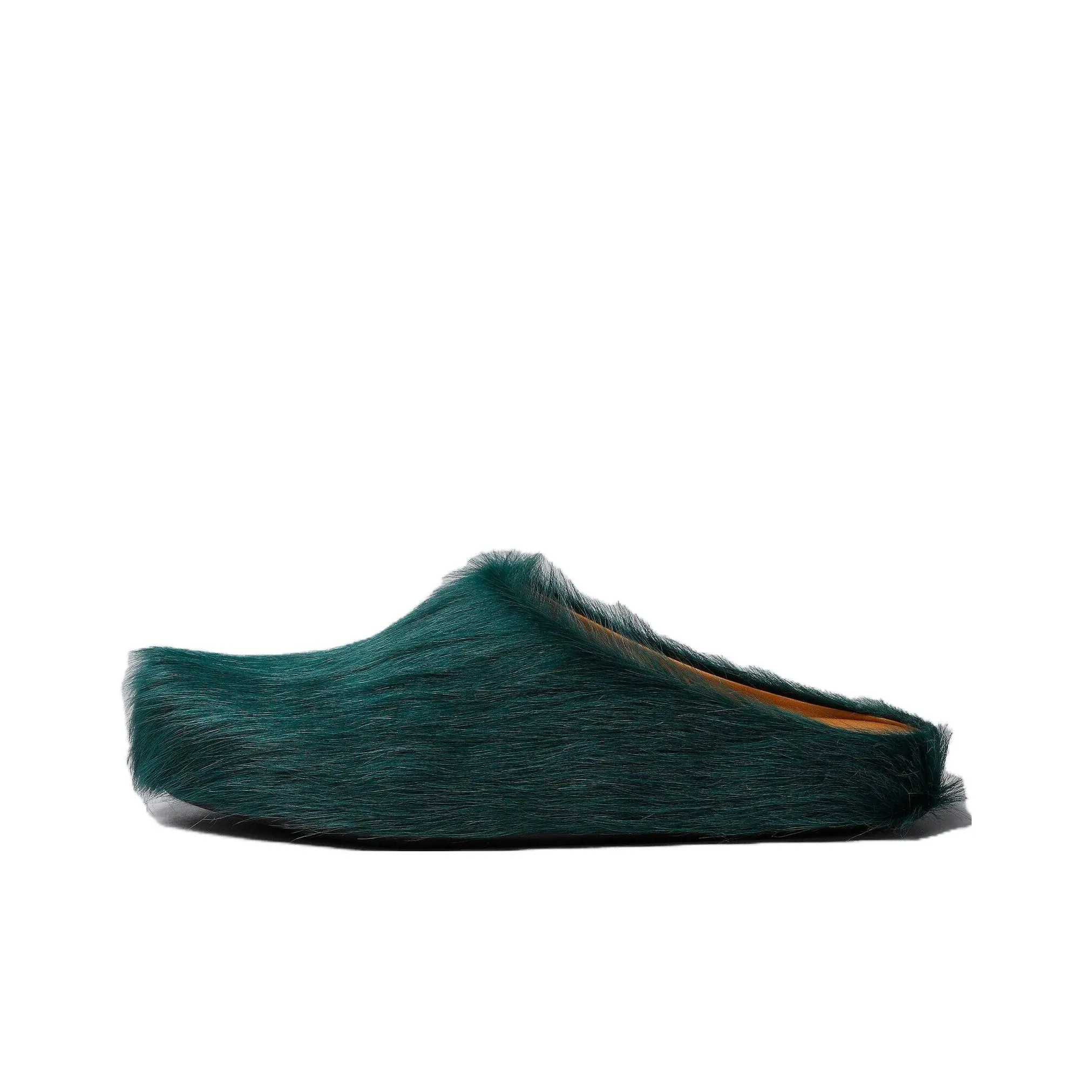 MARNI Rubber Sole Closed Toe Slippers Men's Sea Green