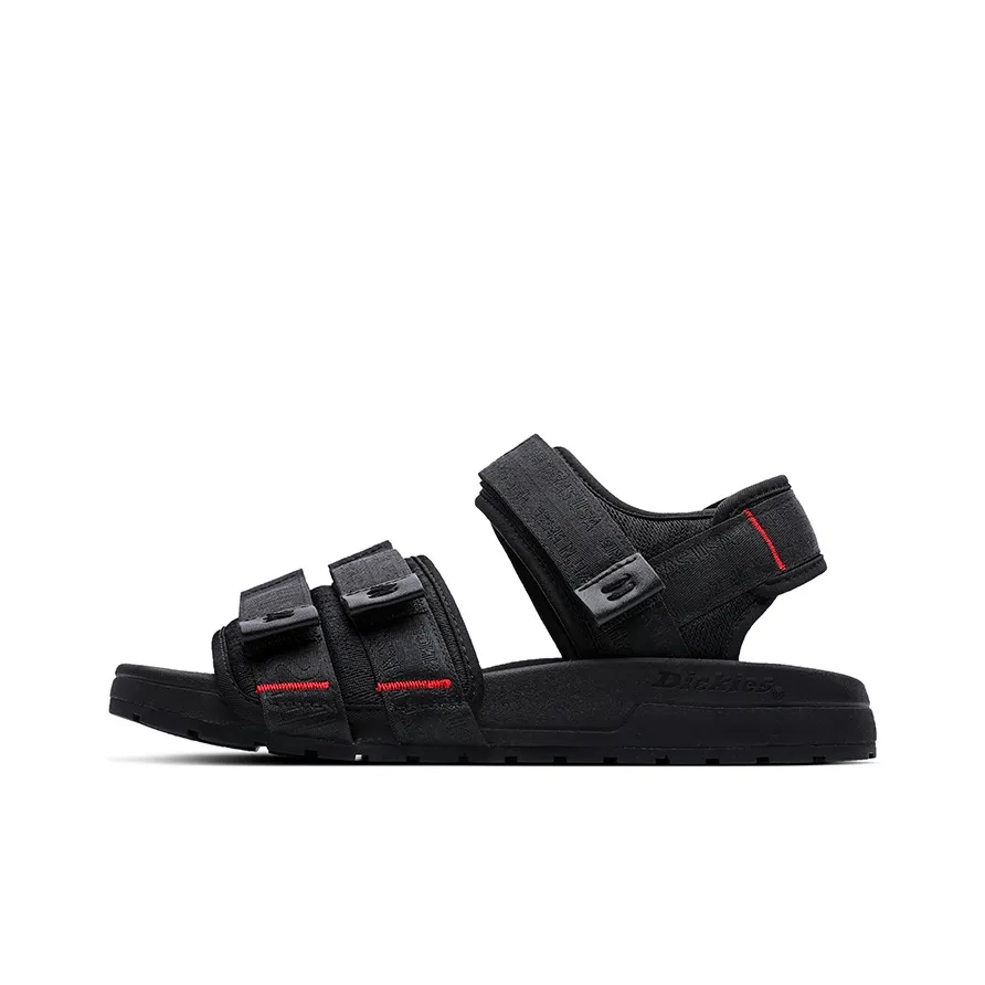 Dickies Hook and Loop, Open Toe Flat Soft Sole Beach Sports Sandals Men's Black