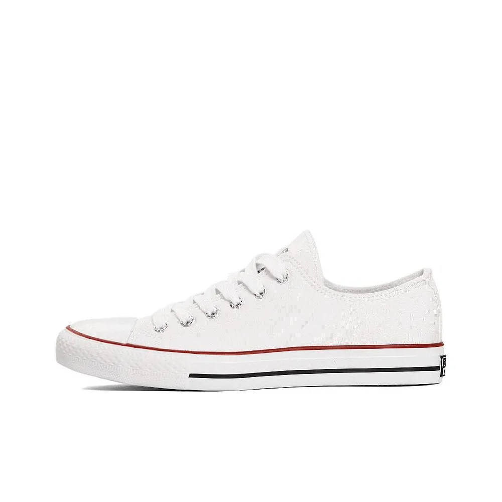 Warrior Abrasion Resistant Low Top Canvas Shoes Unisex White