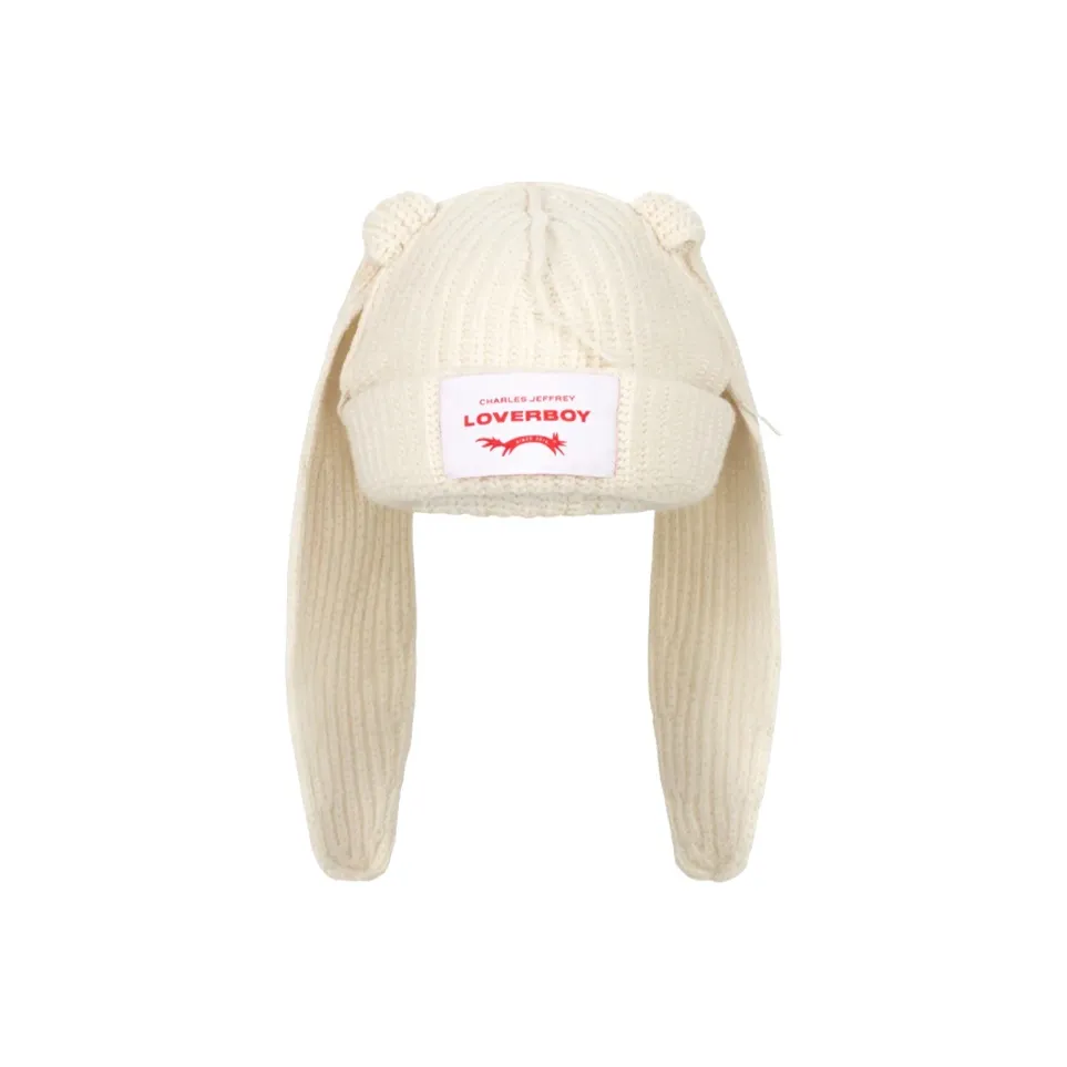 CHARLES JEFFREY Трикотажная ткань Пряжа Шапки-бини Унисекс Белый