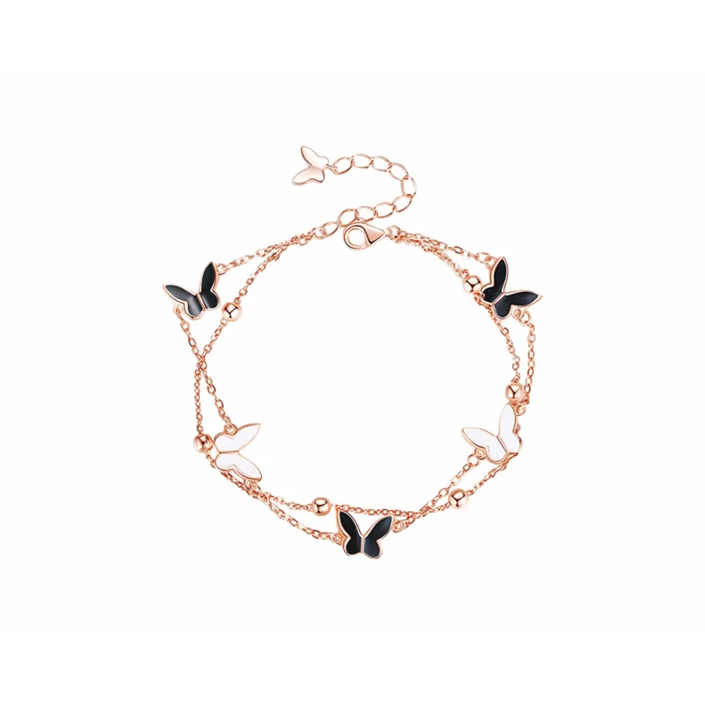MUYAN Двойной слой Браслет с бабочкой Женские
