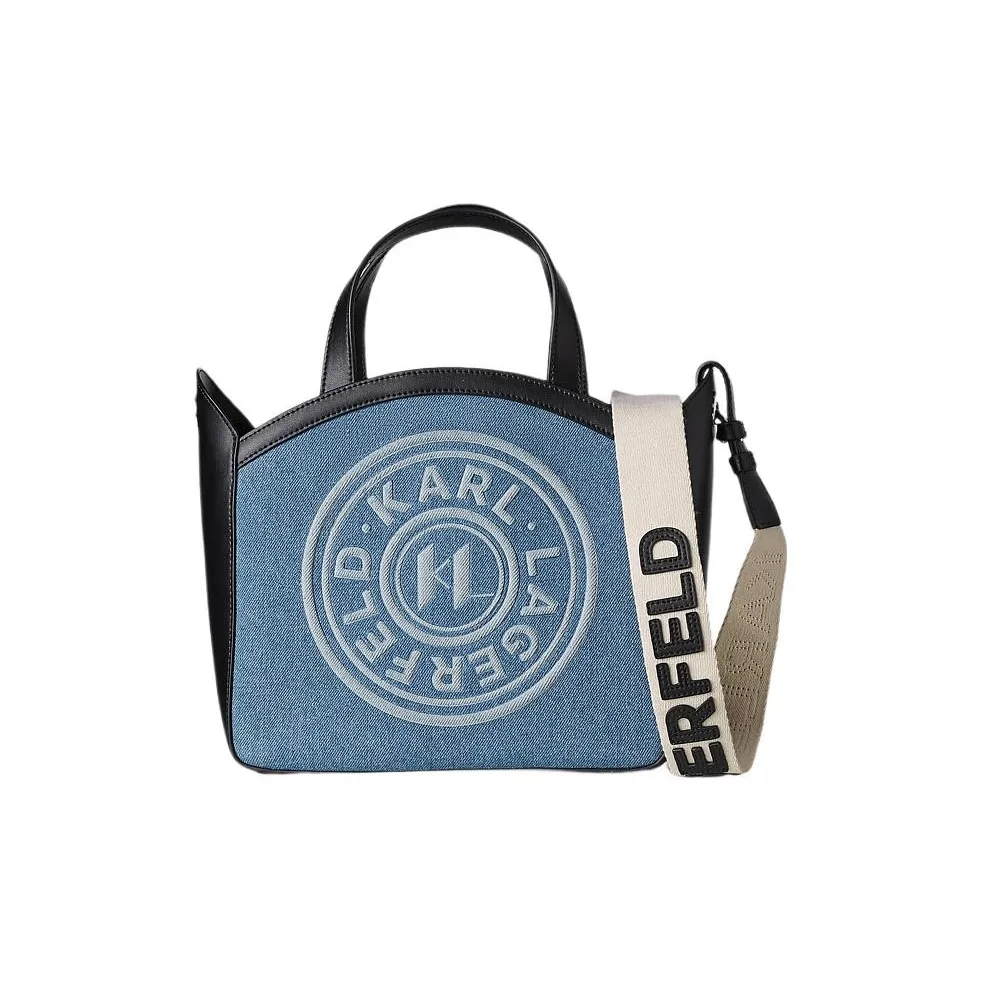 Karl Lagerfeld Корова Кожа Сумка Средний Женский Светло-Синий