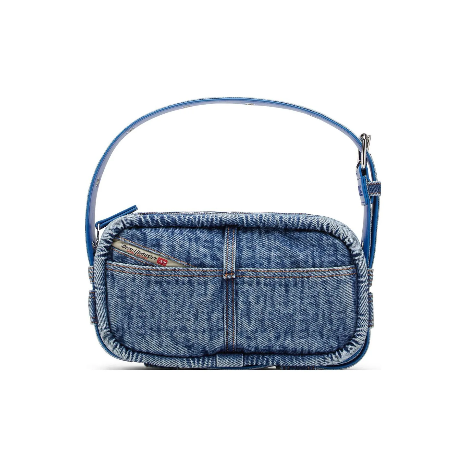DIESEL Cotton With Polyurethane Fanny Pack, One Shoulder Handbag Mini Women's Blue